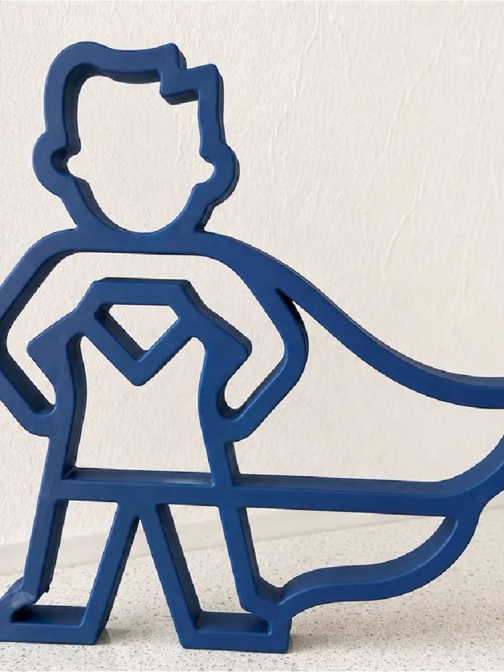 Royal blue hero Silhouette Decorative Accent- tabletop shelf - new!
